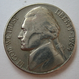 США 5 центов 1964 года.D, фото №2