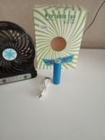 Мини вентилятор mini fan XSFS-01 с аккумулятором, фото №5