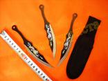 Ножи метательные Dragon 030 набор 3 шт с чехлом, numer zdjęcia 2