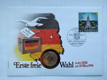 1 марка ГДР 1982 года в сувенирном конверте Первый свободный выбор, фото №2