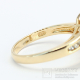 Изящное золотое кольцо с сапфиром и бриллиантами, фото №7