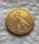 США 5 $ 1909 год 8,35 грамм золота 900’, фото №3