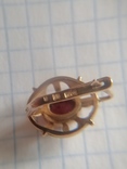 Золотые серьги СССР с рубином, фото №4