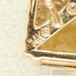Винтажные золотые серьги с натуральными цитринами и бриллиантами, фото №4