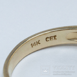 Золотое кольцо с натуральными изумрудами и бриллиантами, фото №3
