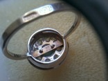 Кольцо серебро 925,позолота, 4.04 гр, р.19.5, фото №7