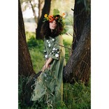 Плаття кольору хакі з вишивкою D39 2250 грн., фото №6