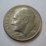 США 10 центов 1988 года.D, фото №4