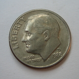 США 10 центов 1988 года.D, фото №5