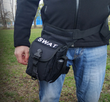 Тактическая набедренная сумка Swat качество ТОП черная, фото №5