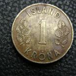 1 крона Исландия 1957, фото №2