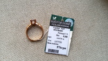 Кольцо серебро 925, позолота, вставки цирконы., numer zdjęcia 3