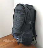 Тактический городской штурмовой рюкзак с системой M.O.L.L.E черный, фото №6