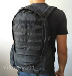 Тактический городской штурмовой рюкзак с системой M.O.L.L.E черный, фото №10