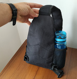 Сумка рюкзак 5 л с отделением под бутылку тактическая военная ( чорная), фото №10