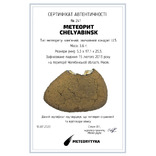Кам'яний метеорит Челябінськ Chelyabinsk, 3,6 грам, із сертифікатом автентичності, фото №11