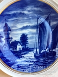 Настенная тарелка,Wallendorf, кобальтовая роспись, фото №3