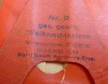 Немецкое Рождественское украшение из бумаги до 1945 г Ges/ Gesch "Рождественская звезда ", фото №4