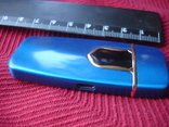 Зажигалка электроимпульсная со спиралью накаливания. Синяя, фото №4
