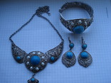  Ожерелье, браслет , серьги. Экслюзив. Серебро. Авторская работа, фото №3