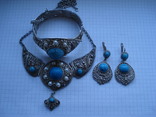  Ожерелье, браслет , серьги. Экслюзив. Серебро. Авторская работа, фото №2