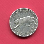 Канада 25 центов 1967 серебро Рысь, фото №2