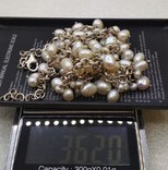 Ожерелье колье серебро 925 натуральный жемчуг, фото №3