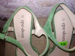 №35 замшеві зелені босоножки epe-shoes р.38, numer zdjęcia 5