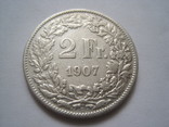 2 Франка 1907г. Швейцария, фото №3