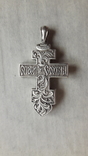 Крест мощевик , серебро, фото №12