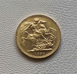 1 соверен Англия 1886 год золото 917’ 7,99 грамм, фото №3