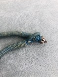 Винтажное ожерелье-чокер с серебром 925 пробы и голубым халцедоном, длина 46 см, фото №5