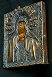 Икона Феодосий Тотемский, серебро 84, позолота 1827 г., фото №3
