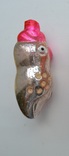 Старая стеклянная новогодняя игрушка на ёлку "Попугай, Птица" №1. Из СССР. Высота 8 см., фото №8