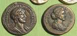 Золотые и бронзовые монеты античности. Копии, без стекла, 31х21см., фото №9