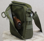 Тактическая универсальная сумка на плечо с системой M.O.L.L.E олива, фото №5
