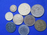 Монеты копейки СССР 1949 г. 1 2 3 5 20 копеек  9 шт, фото №4