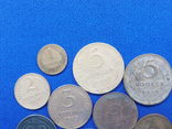 Монеты копейки СССР 1949 г. 1 2 3 5 20 копеек  9 шт, фото №7
