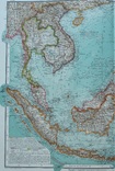 2 карты. Малайзийский архипелаг, Восточная Азия. Andrees HandAtlas. 1921 год. 56 на 44 см., photo number 5