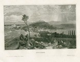 Старинная гравюра. 1836. Греция, остров Лесбос, Митилины. 27х19см, фото №3