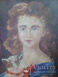 Картина женшна с котом, фото №4