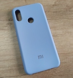 Чехол силиконовый Xiaomi Redmi Note 7 голубой, фото №4