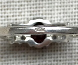 Серебряное кольцо с гранатом и танзанитами. 925 пр. 3,20 гр. 18р., фото №6