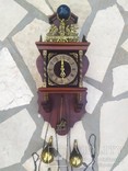 Часы Атлант интерьерные настенные гири маятник клеймо Германия на ходу, фото №2