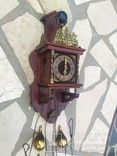 Часы Атлант интерьерные настенные гири маятник клеймо Германия на ходу, фото №3