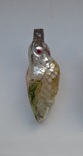 Stara szklana świąteczne zabawki na choinkę \" Papuga, Ptak, nr 3. Z ZSRR. Wysokość 9 cm, numer zdjęcia 2