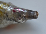 Stara szklana świąteczne zabawki na choinkę \" Papuga, Ptak, nr 3. Z ZSRR. Wysokość 9 cm, numer zdjęcia 9