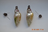 Старая стеклянная новогодняя игрушка на ёлку " Попугай, Птица " №3. Из СССР. Высота 9 см., фото №12