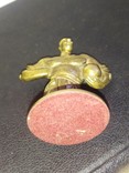 Украинец Казак и мяч коллекционная миниатюра статуэтка бронза, фото №5