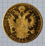 4 дуката(ducat) 1915 Австро-Венгрия, фото №4